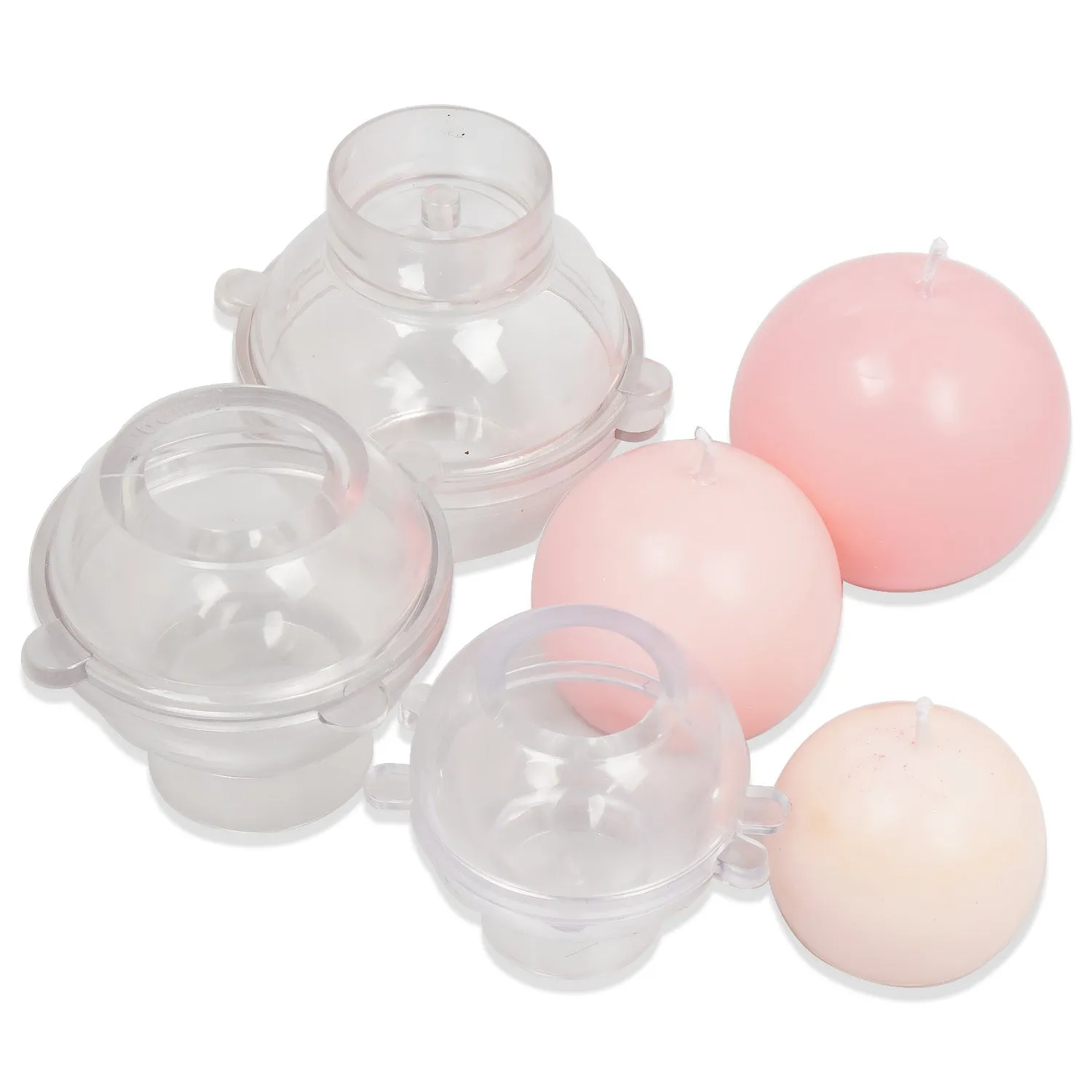 1 PCS Plastic Candle Mold, 3D Round Ball Shape Candle Mold, DIY Candle Mold for Wax 103620