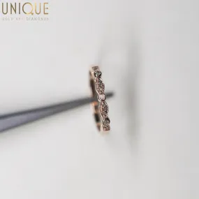 14 Karat Rose Gold Diamond Band