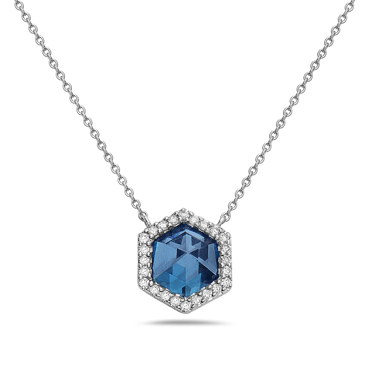 14k London Blue Topaz Pendant