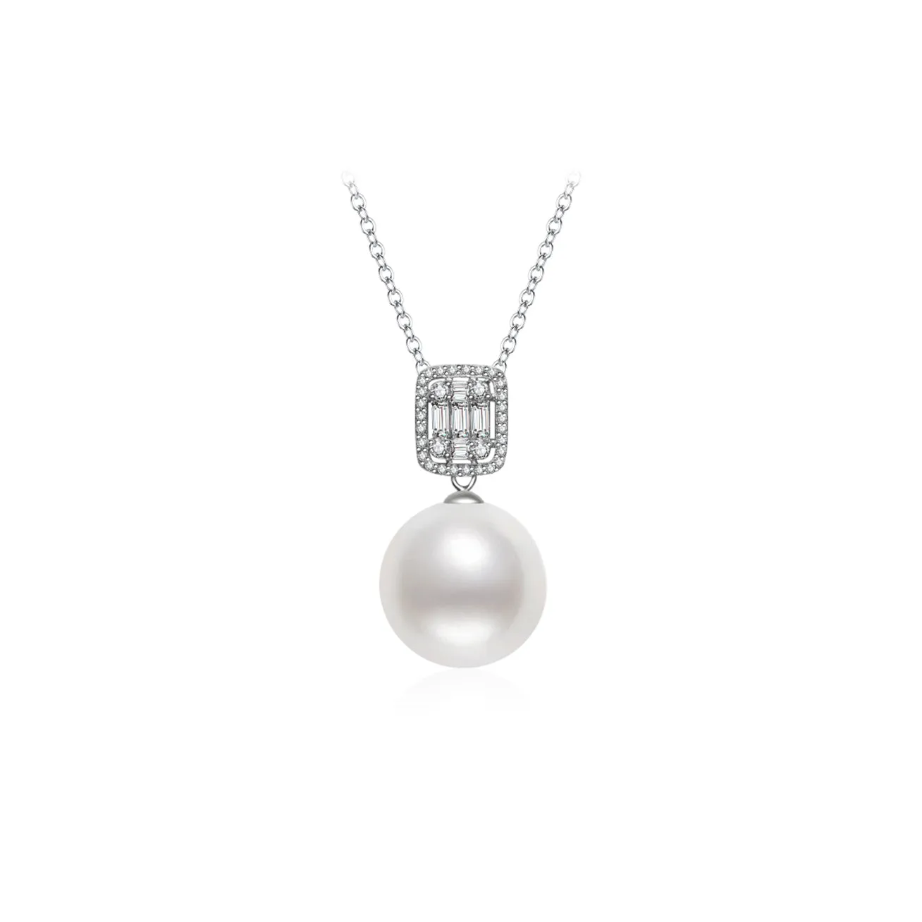 18k Gold White South Sea Pearl Necklace KN00208