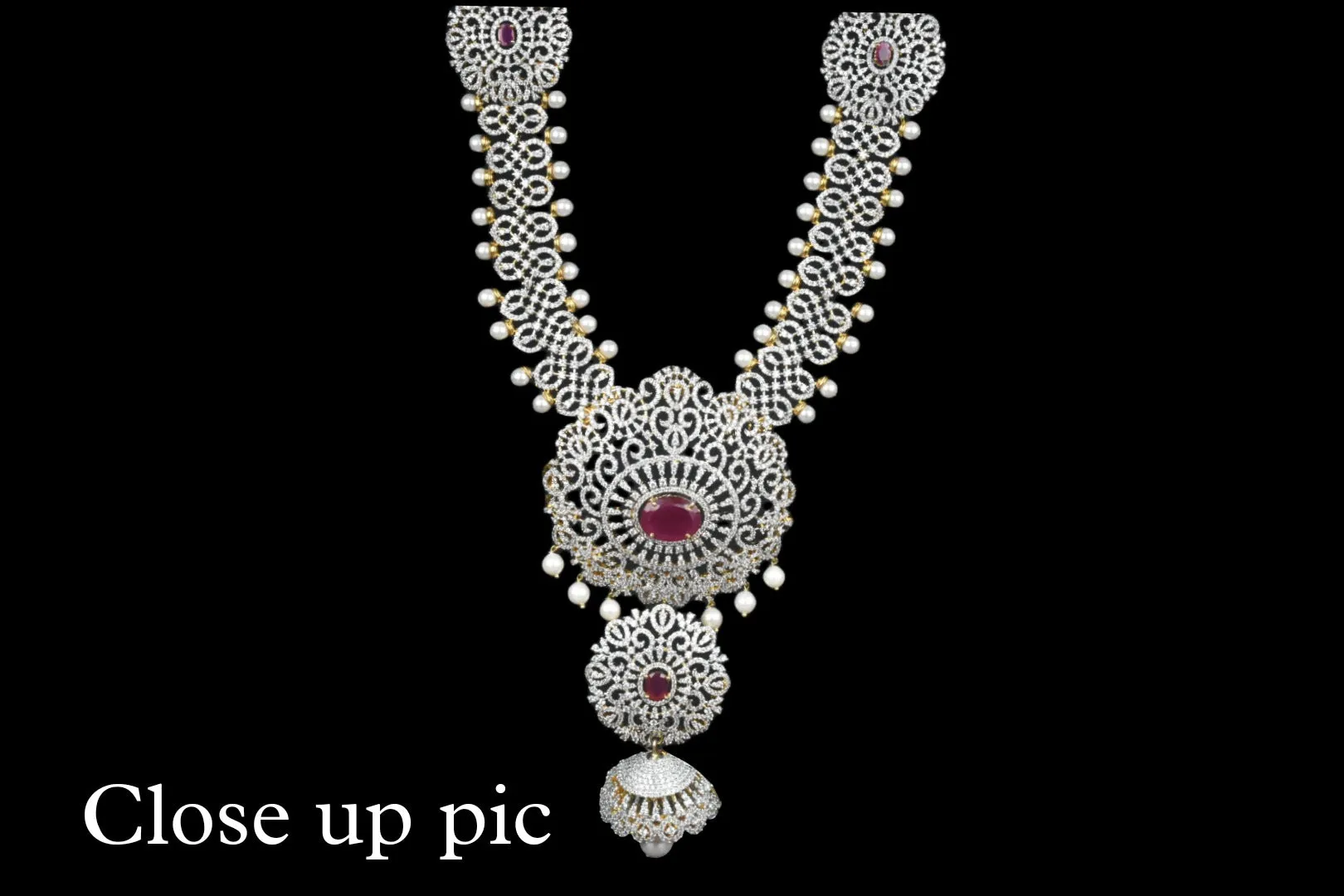 3 in 1 Detachable American Diamond Haram By Asp Fashion Jewellery