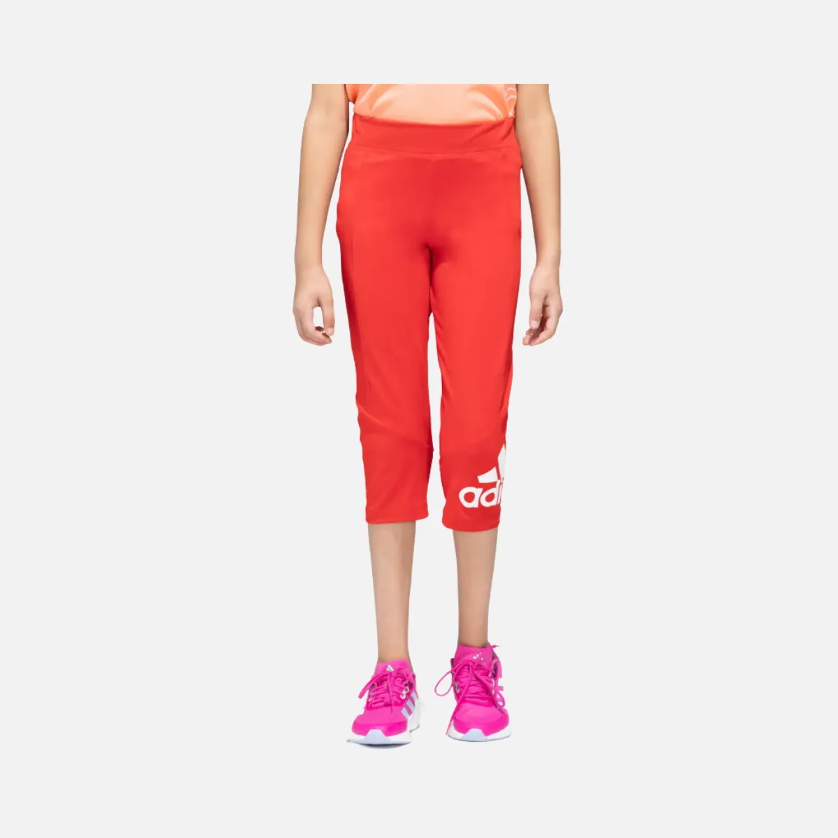 Adidas Girls LIN Tights (7-15 Year) -Better Scarlet