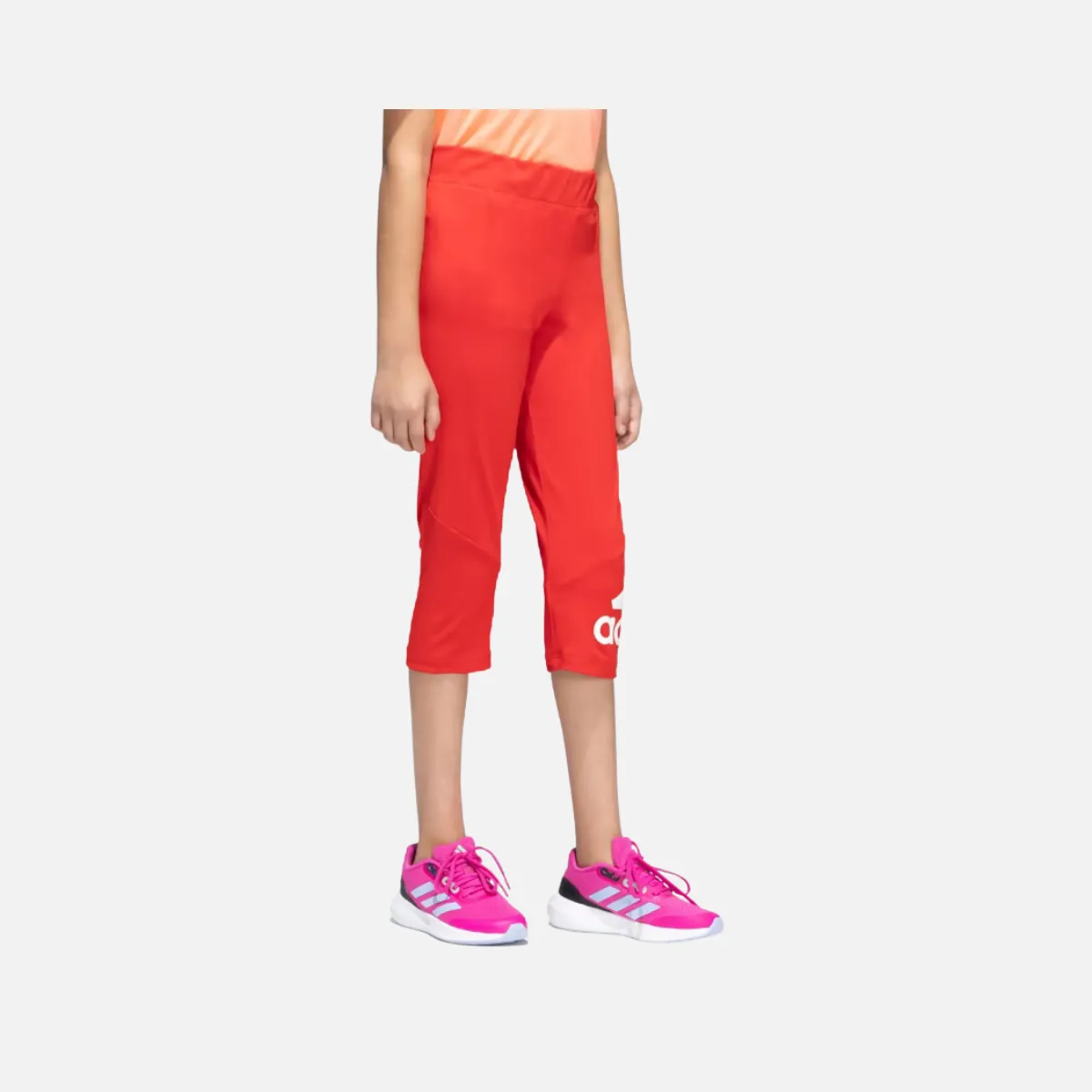 Adidas Girls LIN Tights (7-15 Year) -Better Scarlet