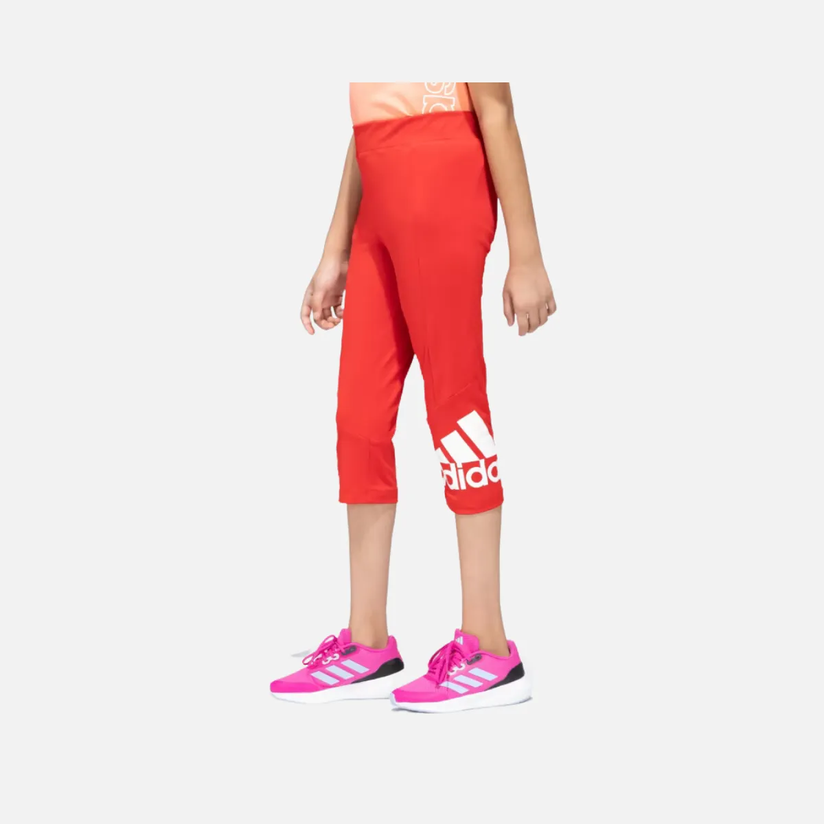 Adidas Girls LIN Tights (7-15 Year) -Better Scarlet