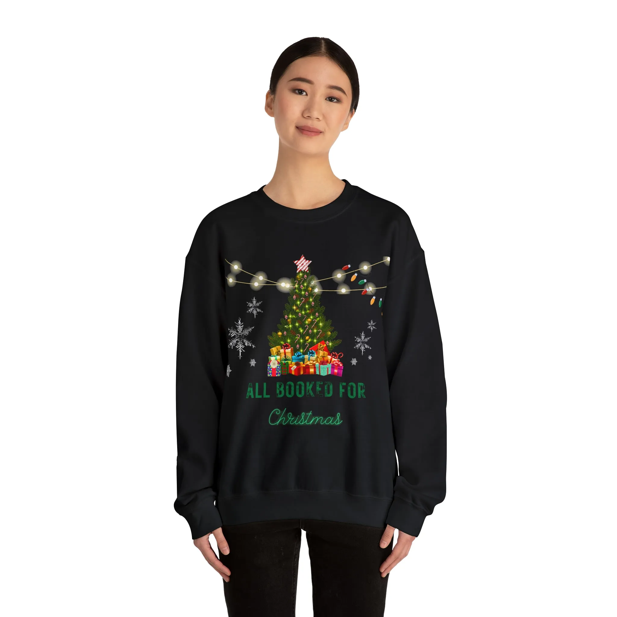 All booked for Christmas - Unisex Heavy Blend Crewneck Sweatshirt