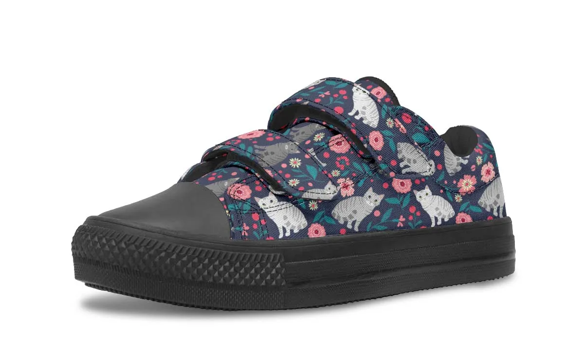 American Shorthair Cat Flower Kids Lowtops