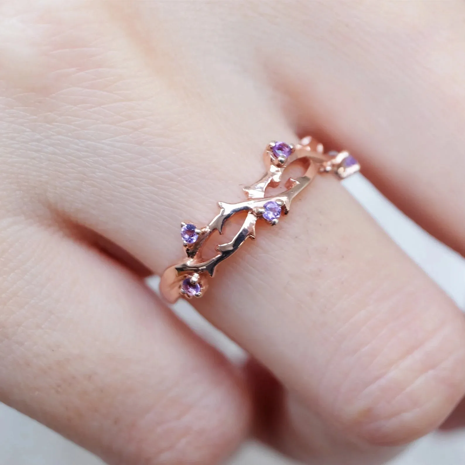 Amethyst Branch Ring Helen