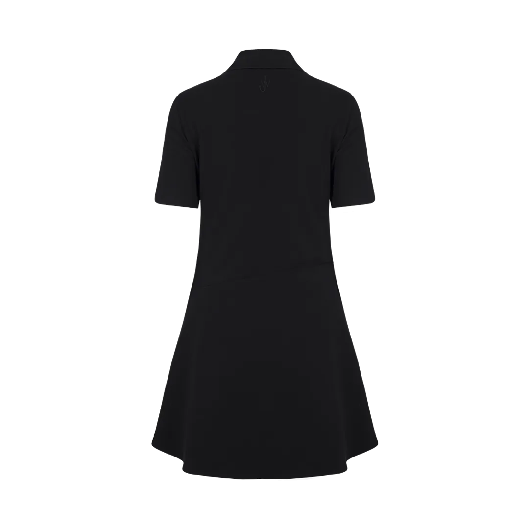 Asymmetric Polo Minidress