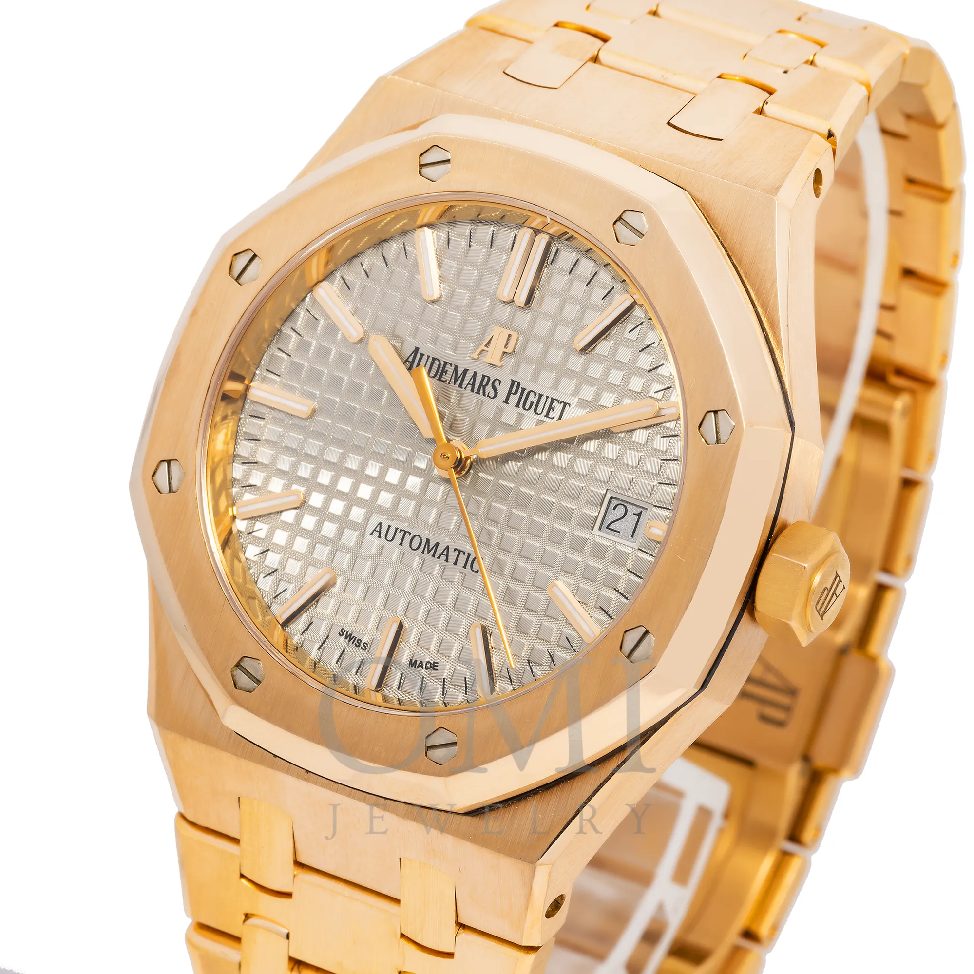 AUDEMARS PIGUET ROYAL OAK SELFWINDING 15400OR SILVER DIAL 41MM WITH ROSE GOLD BRACELET