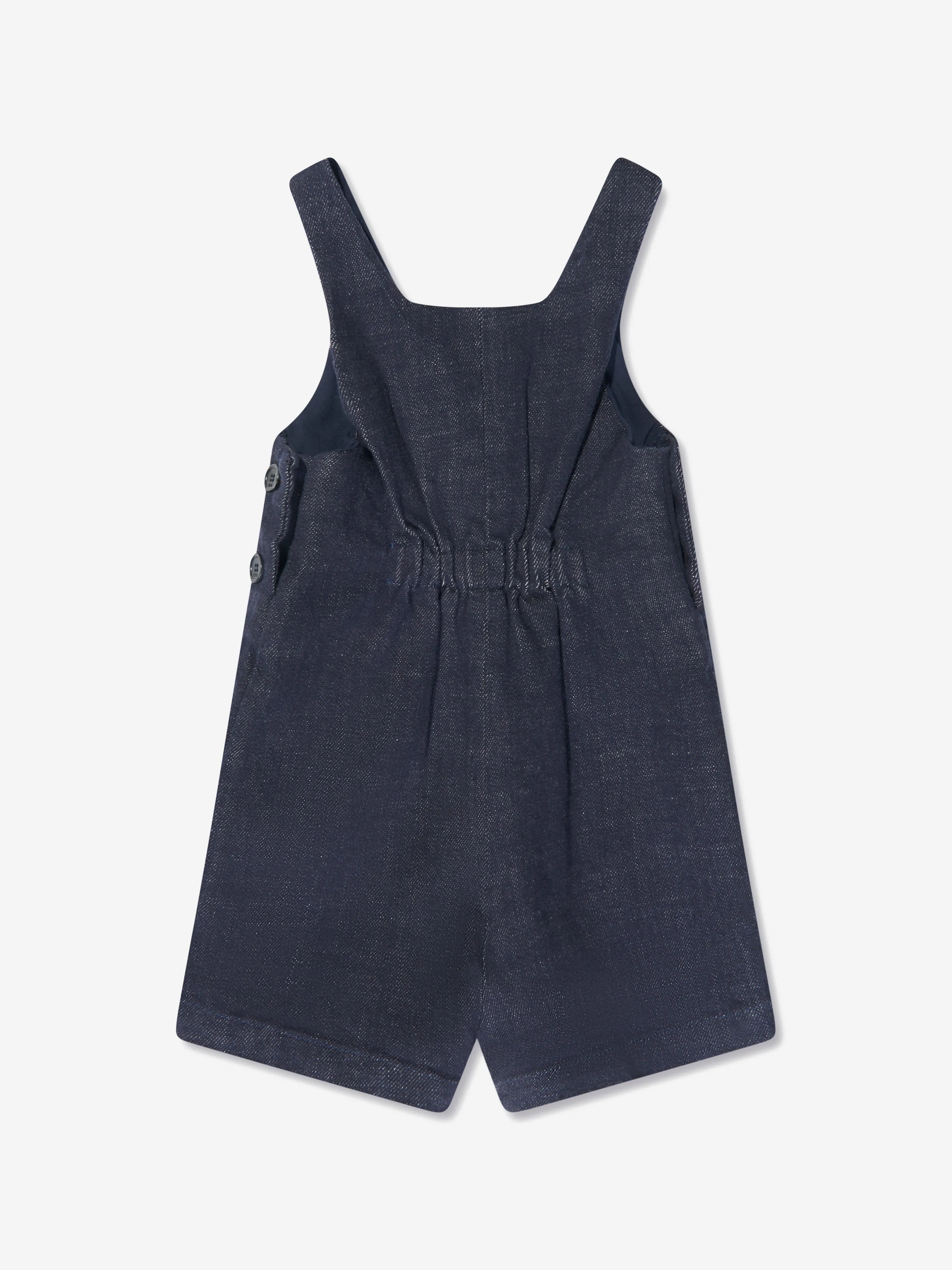 Baby Bear Denim Short Dungarees in Blue