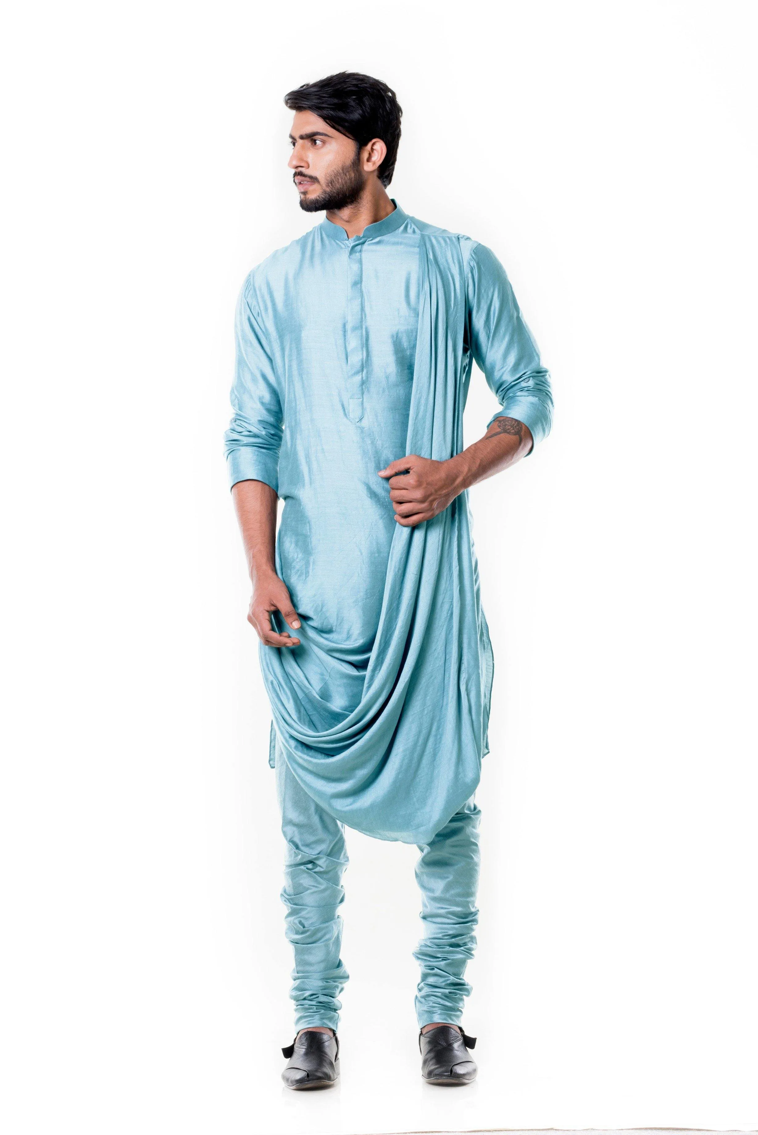 Baby Blue Cowl Kurta Set