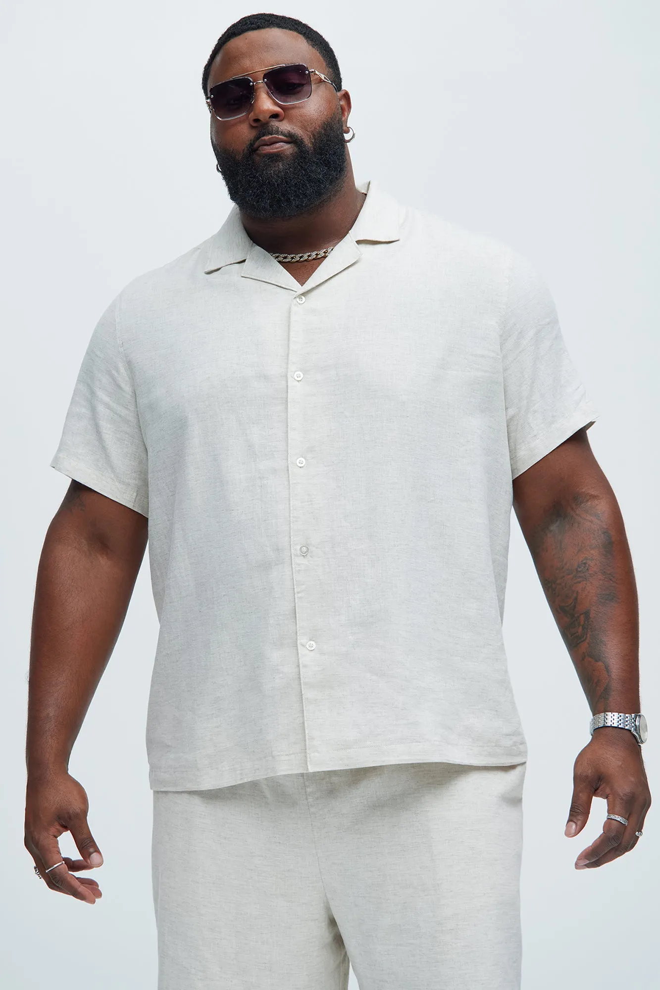 Bahamas Linen Shirt - Oatmeal