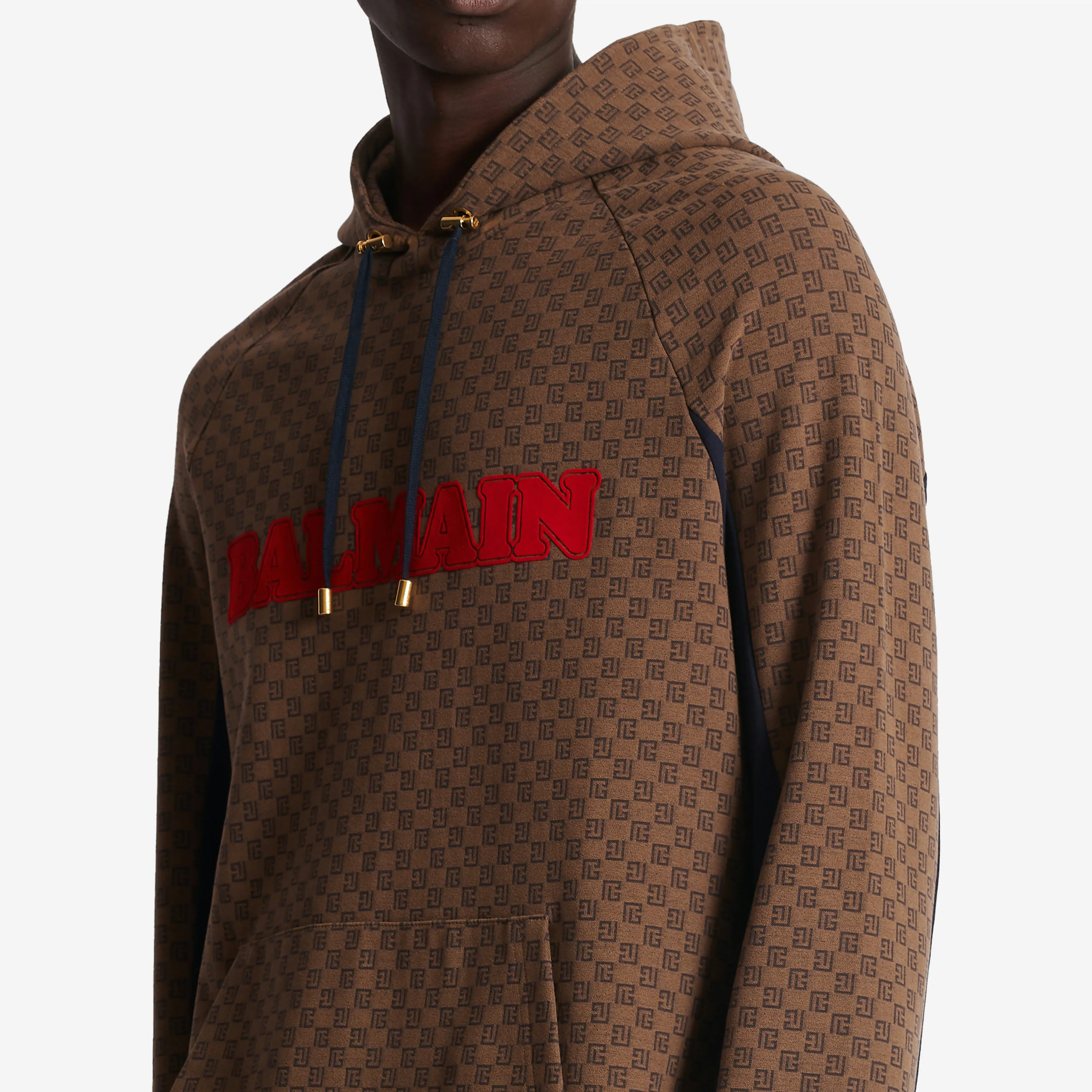 Balmain Mini Monogram Jacquard Hoodie