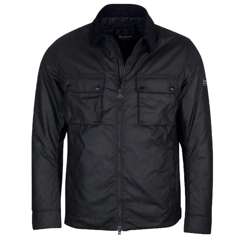 Barbour International Mens Accelerator Baffins Wax Jacket - Black