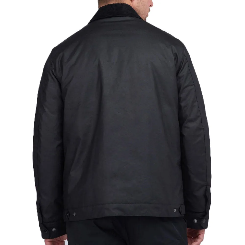 Barbour International Mens Accelerator Baffins Wax Jacket - Black