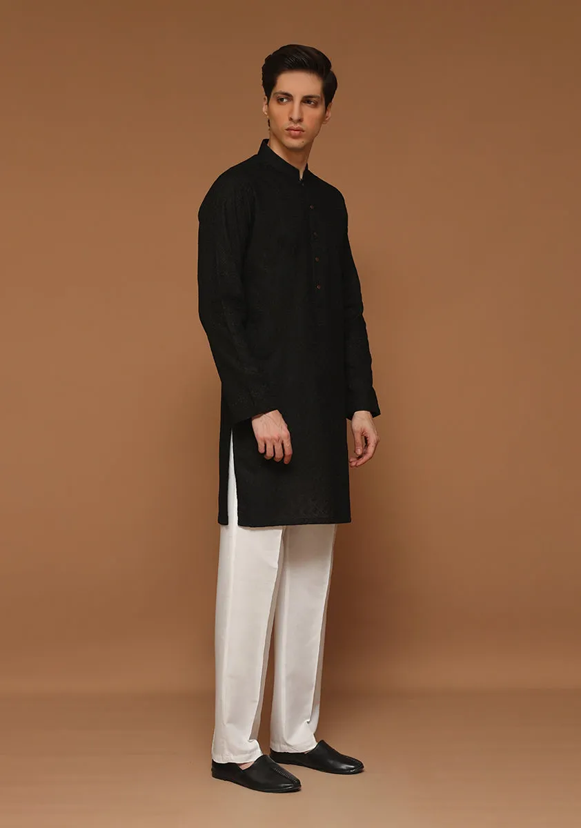 Basic Cotton Tap Shoe Slim Fit Kurta