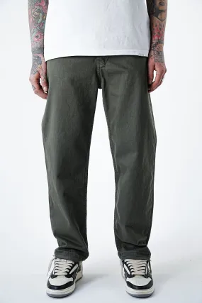 Basic Free Cut Wide Fit Khaki Denim - UF3960