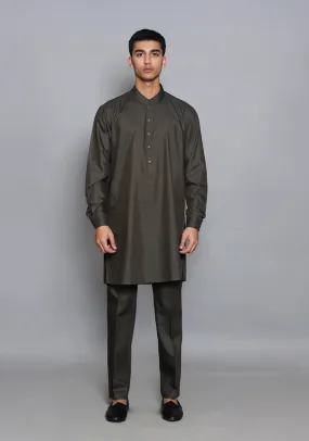 Basic Poly Viscose Tarmac Slim Fit Suit