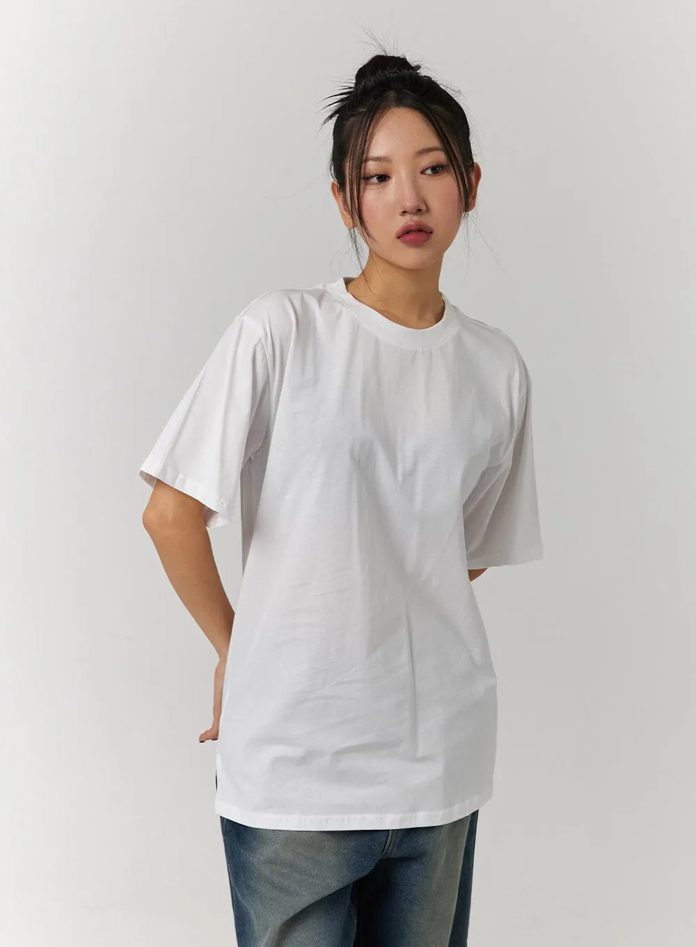 Basic Standard Fit Short Sleeve Top CD329