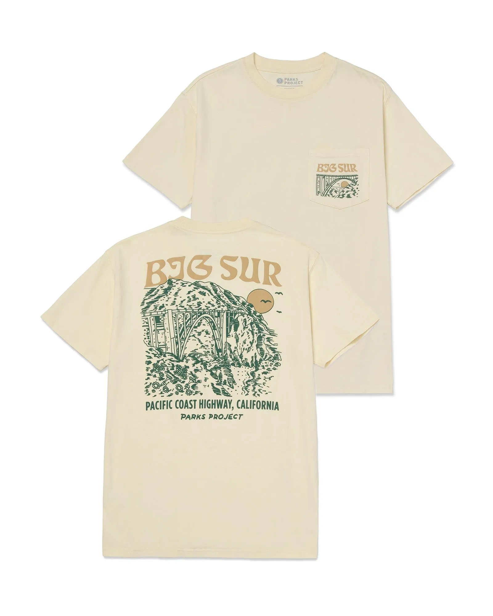 Big Sur Bridges Puff Print Pocket Tee