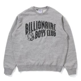 Billionaire Boys Club Straight Font Crew Heather Grey