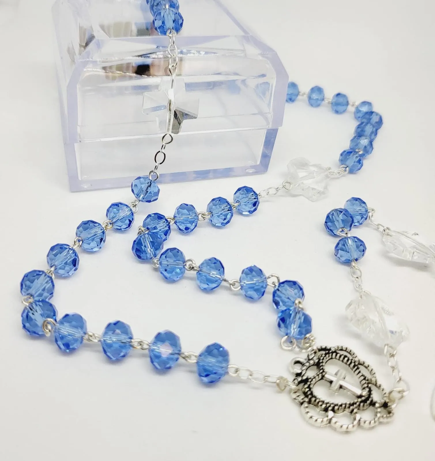 Blue Crystal Rosary - Special Edition