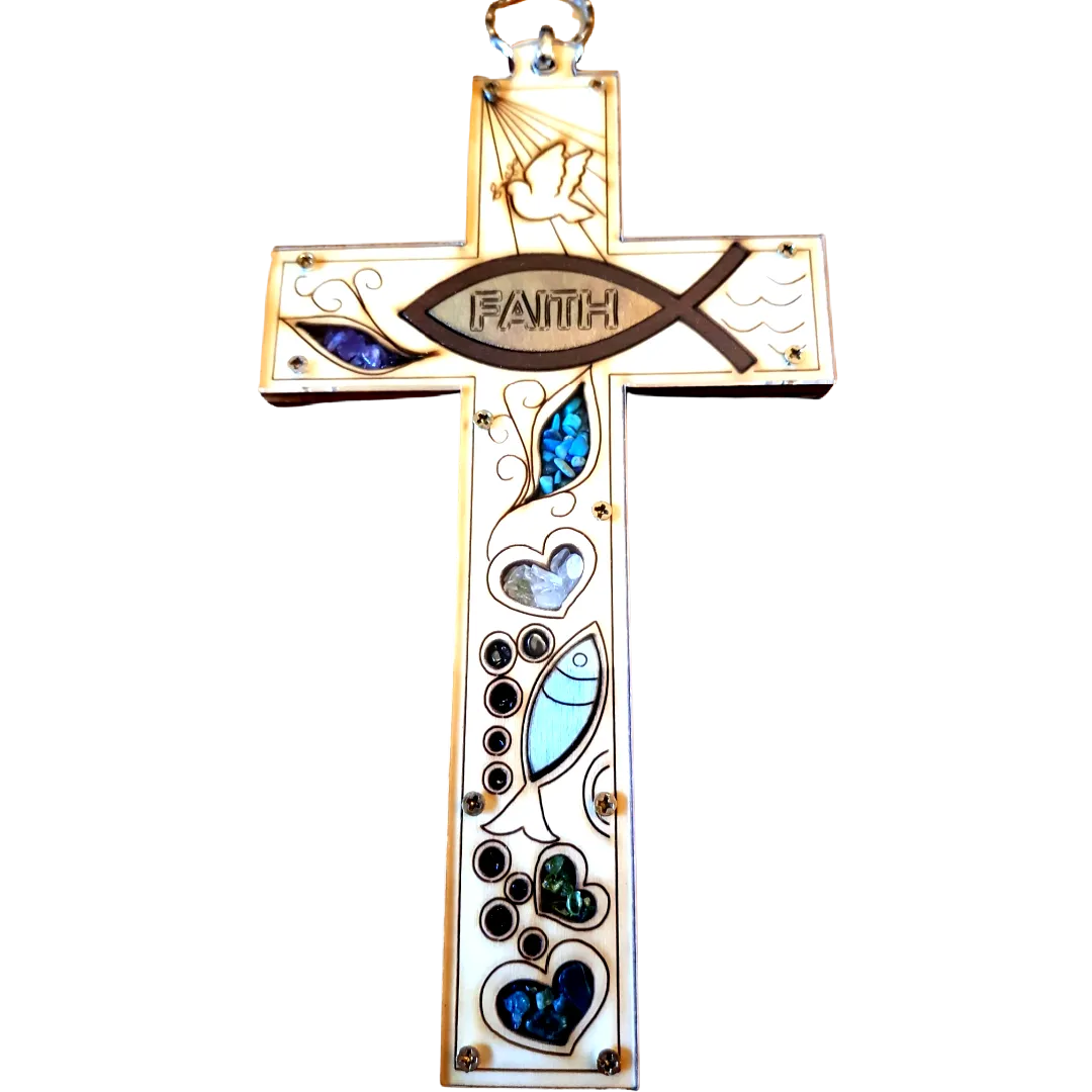 Bluenoemi Home Christian Cross Hand Made in Jerusalem.