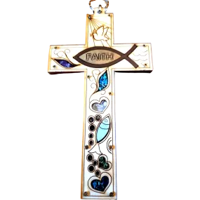 Bluenoemi Home Christian Cross Hand Made in Jerusalem.