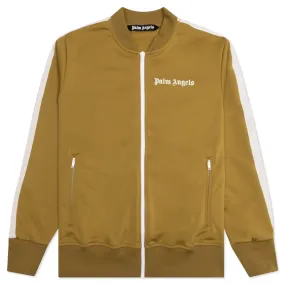 Bomber Track Jacket - Camel/Off White