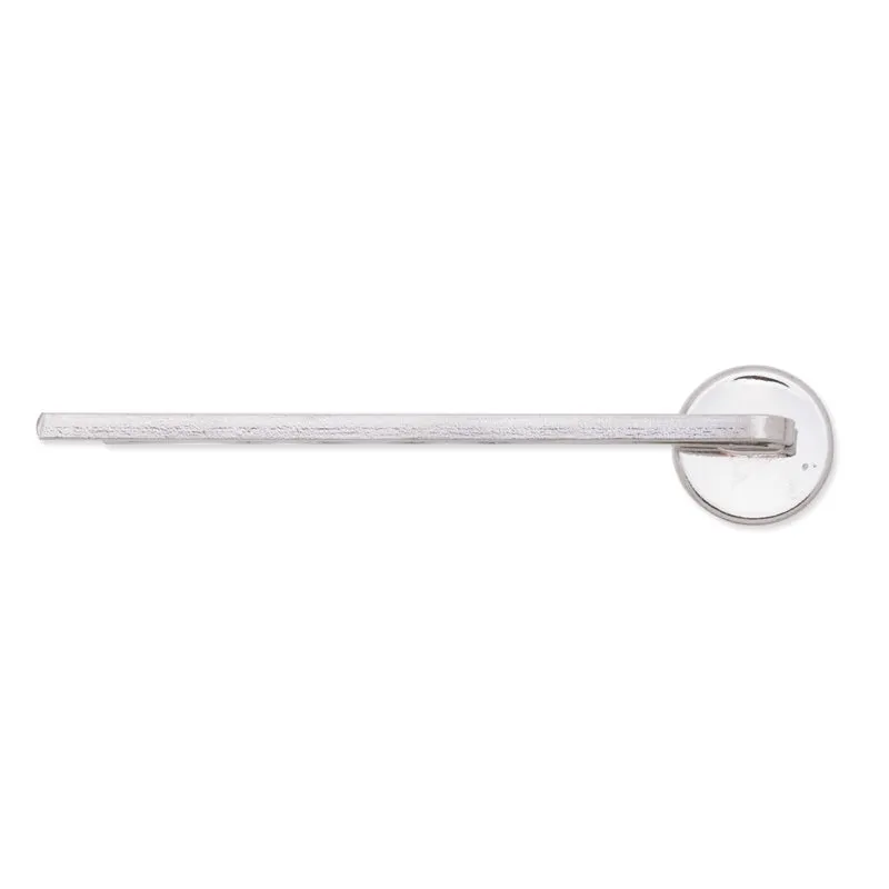 Brass Bobby Pin blank with 10mm bezel,Nickel color Plated ,length is 58mm,sold 50pcs/lot