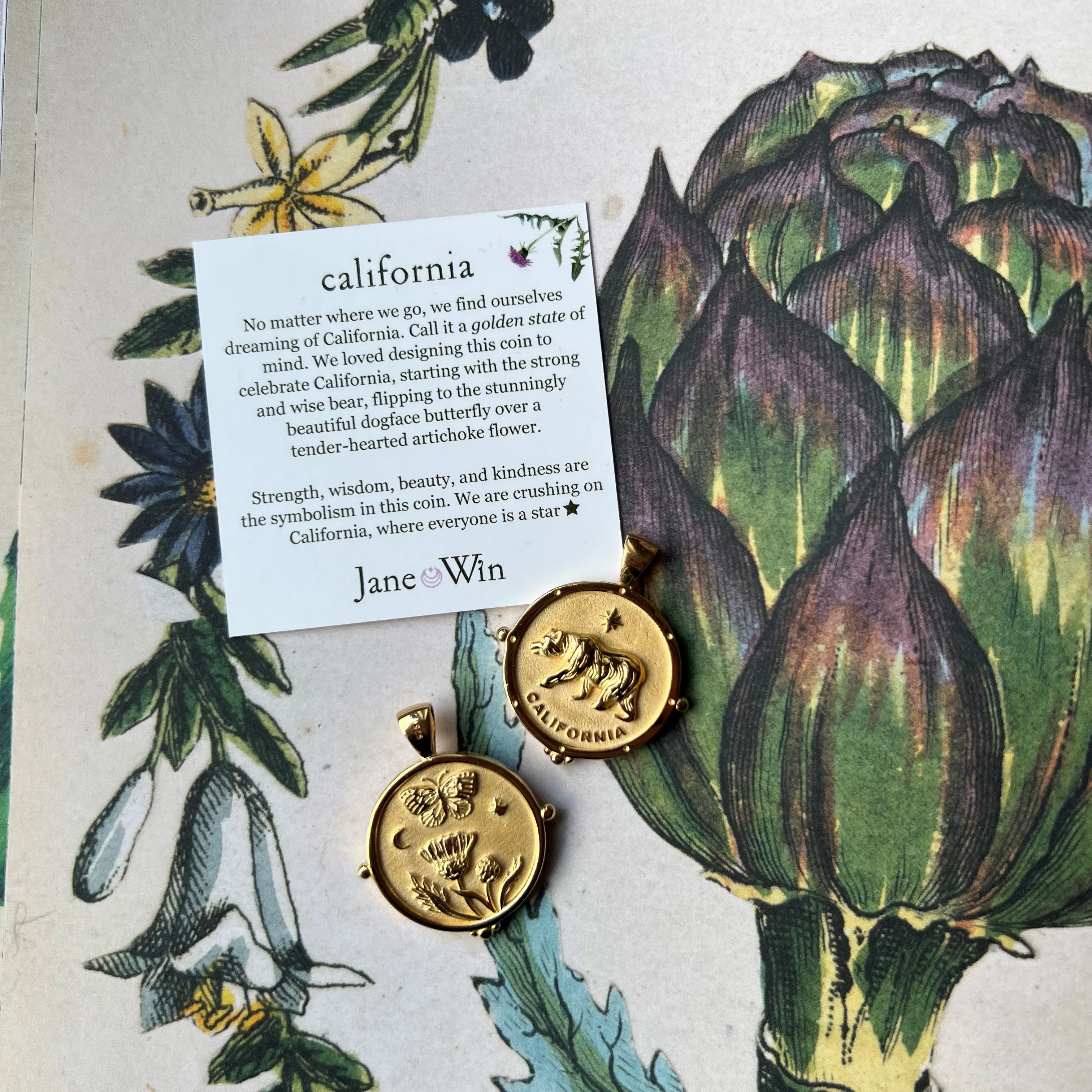 CALIFORNIA JW Original Pendant Coin