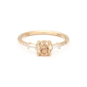 Champagne Diamond Melody Baguette Equilibrium Ring