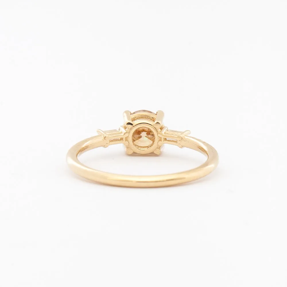 Champagne Diamond Melody Baguette Equilibrium Ring