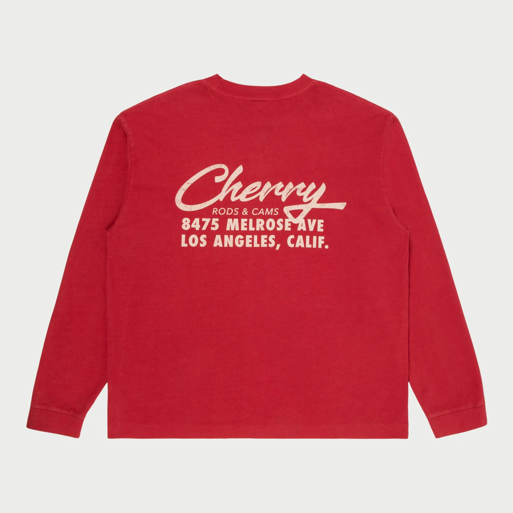 Cherry Cams Pocket L/S T-Shirt (Vintage Red)