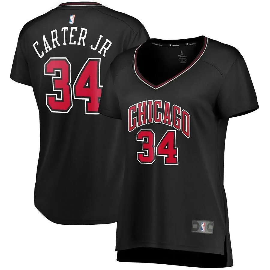 Chicago Bulls Wendell Carter Jr. Fanatics Branded Fast Break Player Statement Jersey Womens - Black | Ireland B7522E4