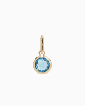 Circle Stone Pendant - Hampton Blue Topaz