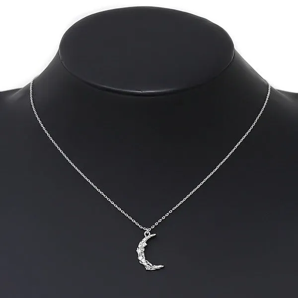 Crescent Pendant Short Chain Necklace