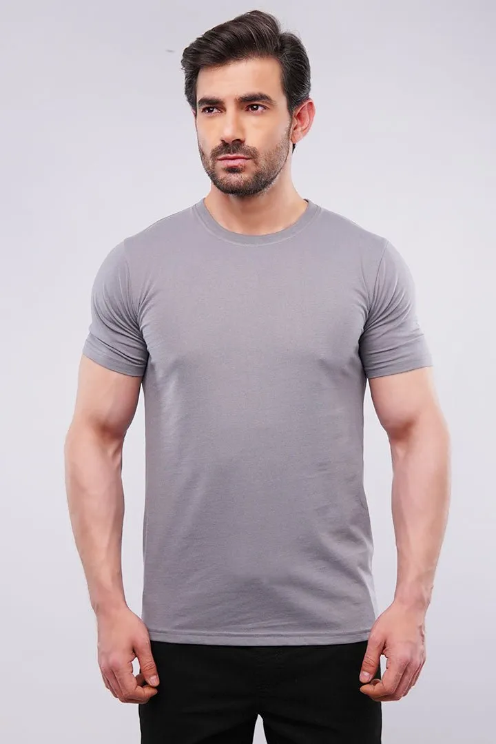 Crew Neck T-Shirt - Grey