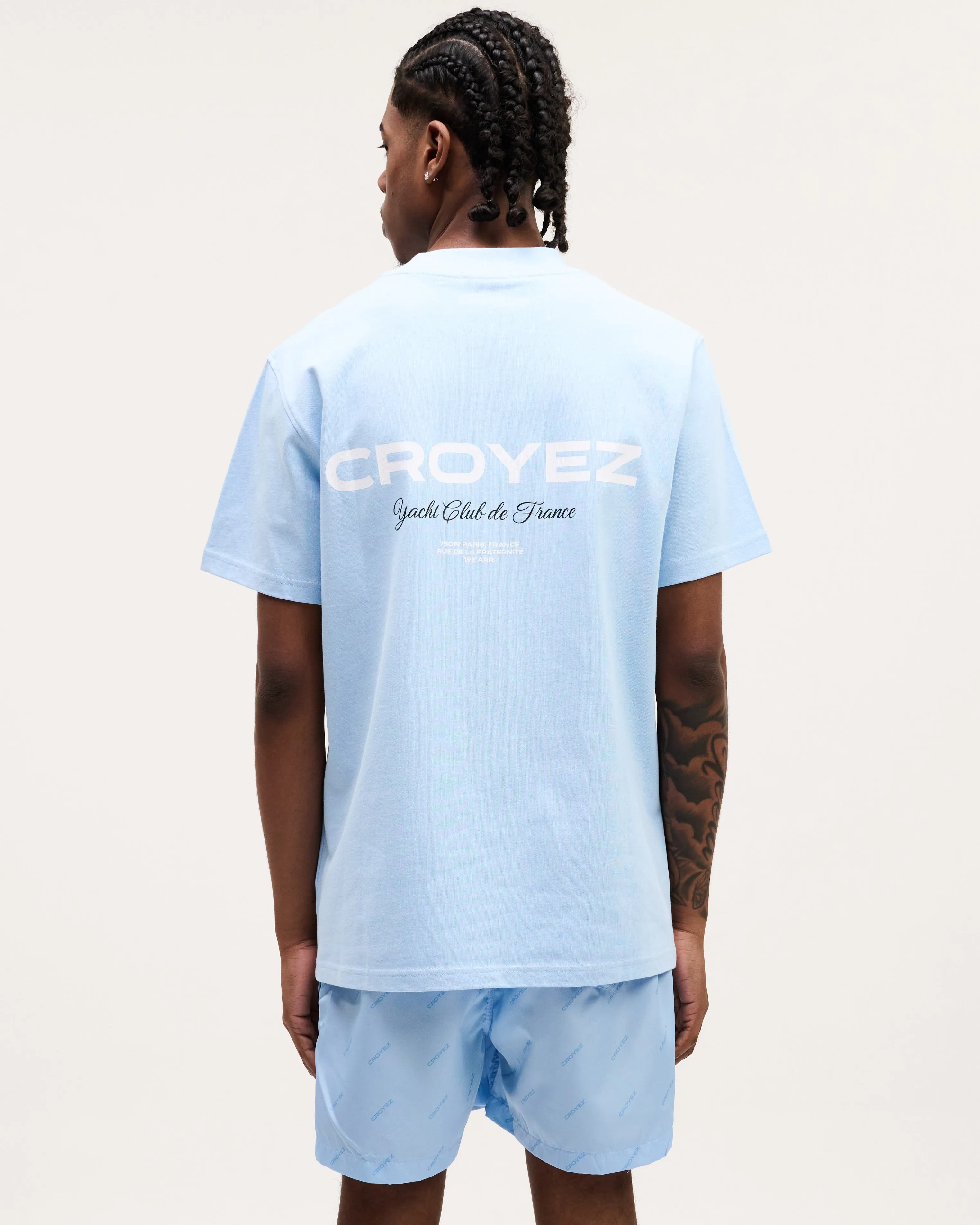 CROYEZ YACHT CLUB T-SHIRT - LIGHT BLUE/WHITE