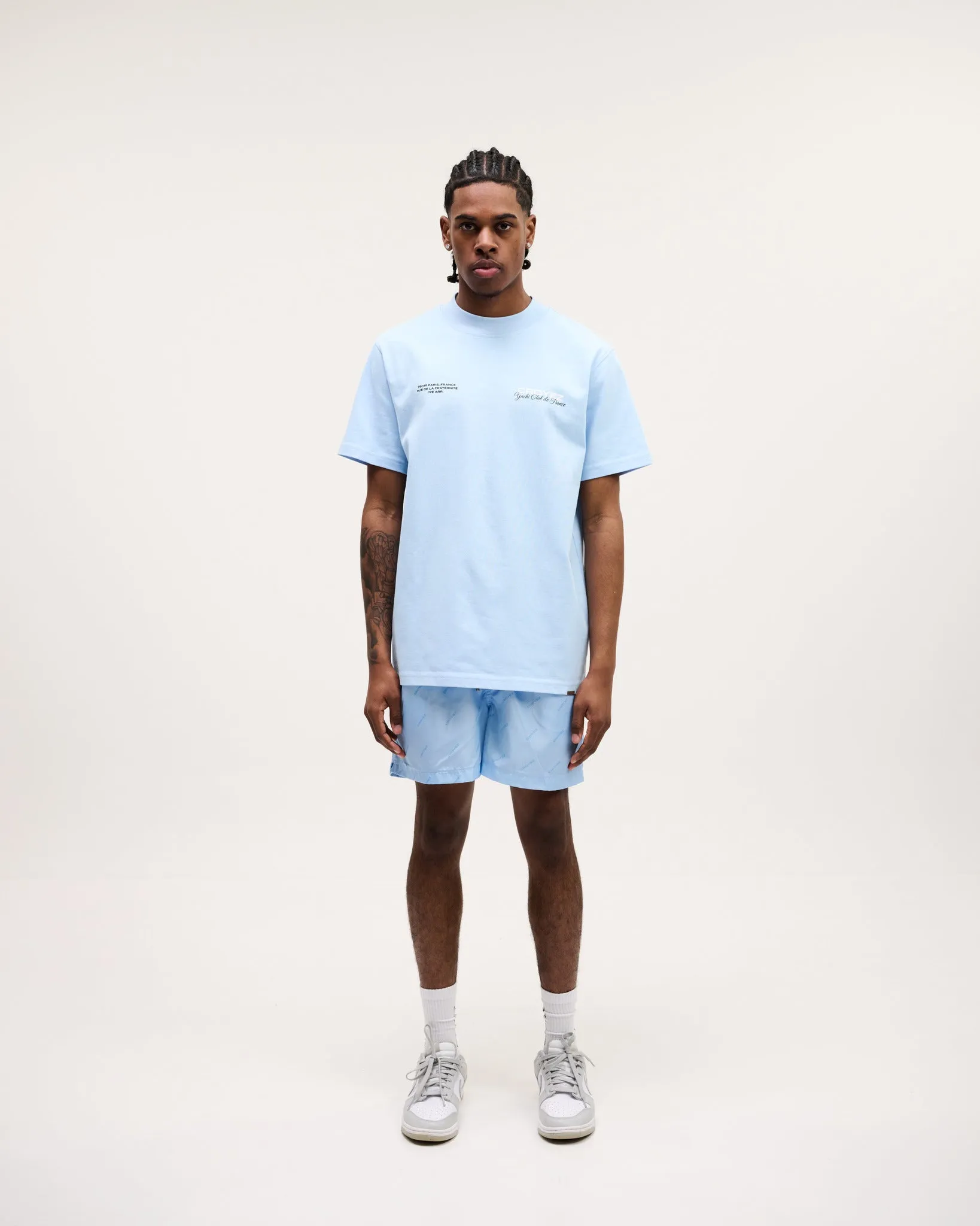 CROYEZ YACHT CLUB T-SHIRT - LIGHT BLUE/WHITE