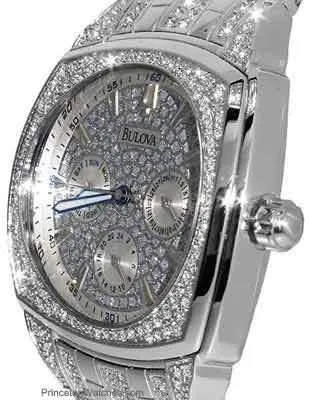 Crystal Mens Dress Watch by Bulova - Cushion Style Case - Day/Date Subdials