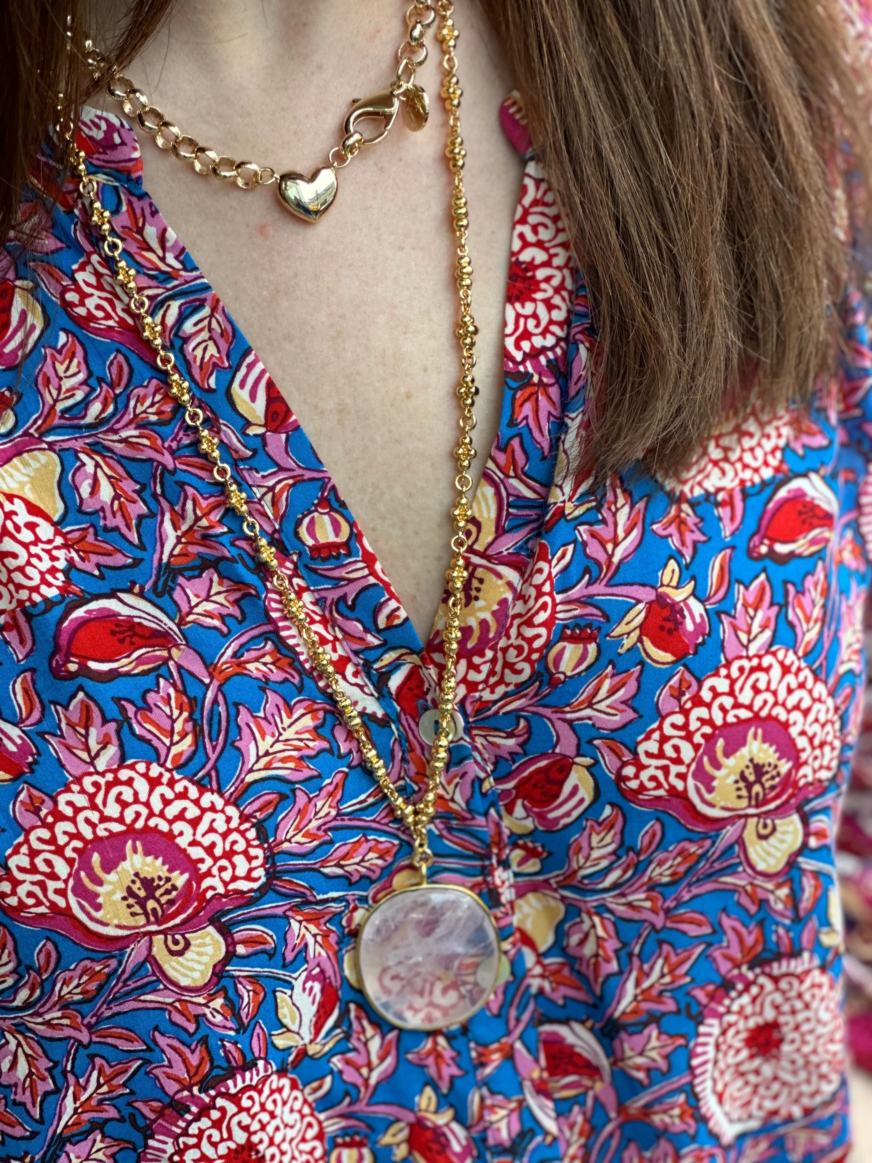 Cycles Necklace With Rock Crystal Pendant