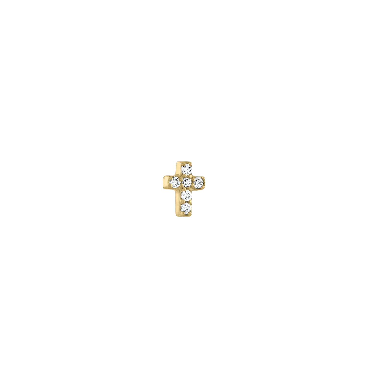 Diamond Cross Piercing Earring