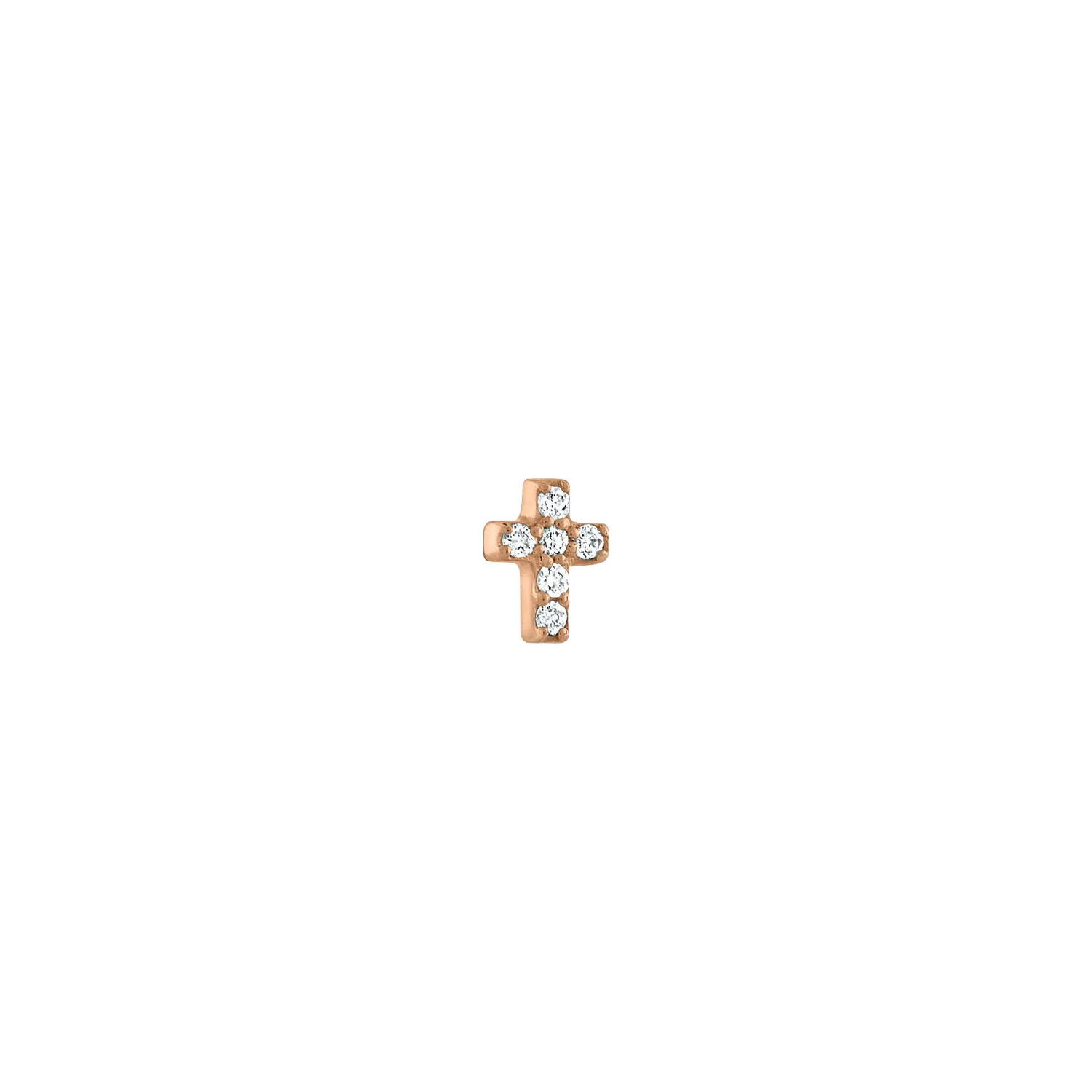 Diamond Cross Piercing Earring