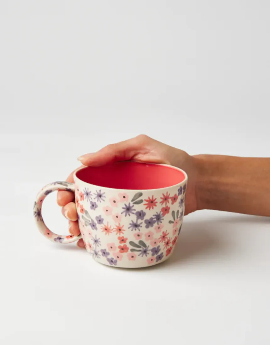 Ditsy Mug Raspberry