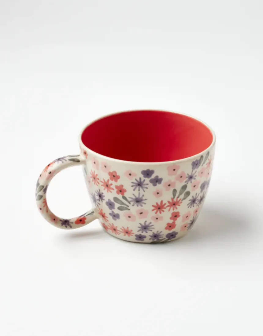 Ditsy Mug Raspberry