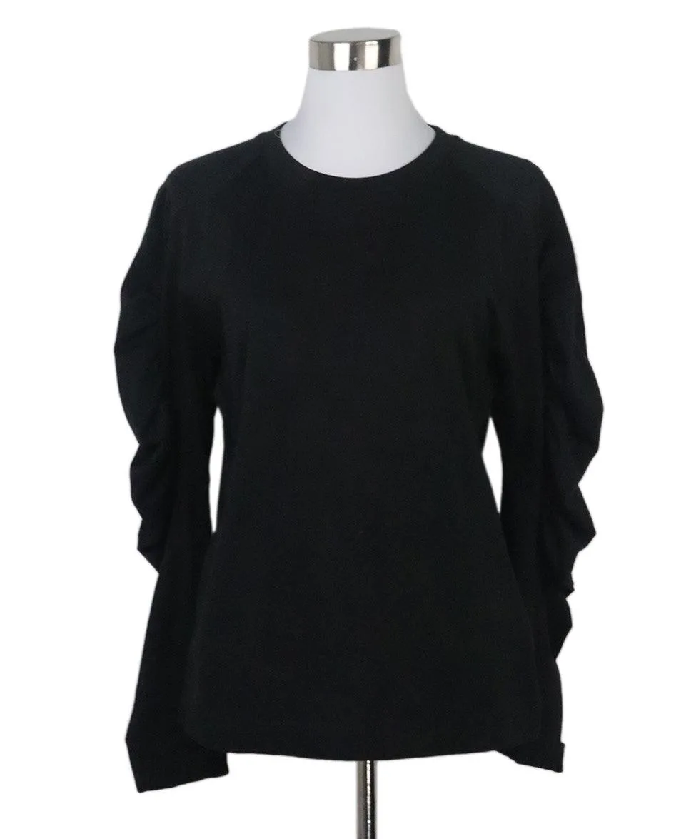 Dries Van Noten Black Puffed Longsleeve Top sz 6