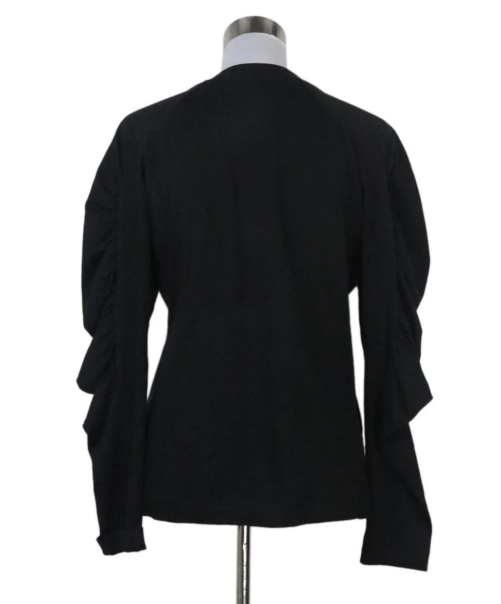 Dries Van Noten Black Puffed Longsleeve Top sz 6