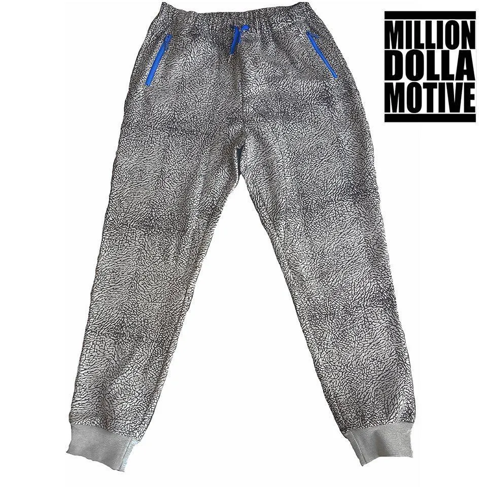 Elephant Print Joggers w/ Sport Blue