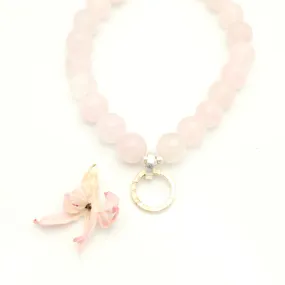 Ellipse Collection:  Rose Quartz Ellipse Stretch Bracelet